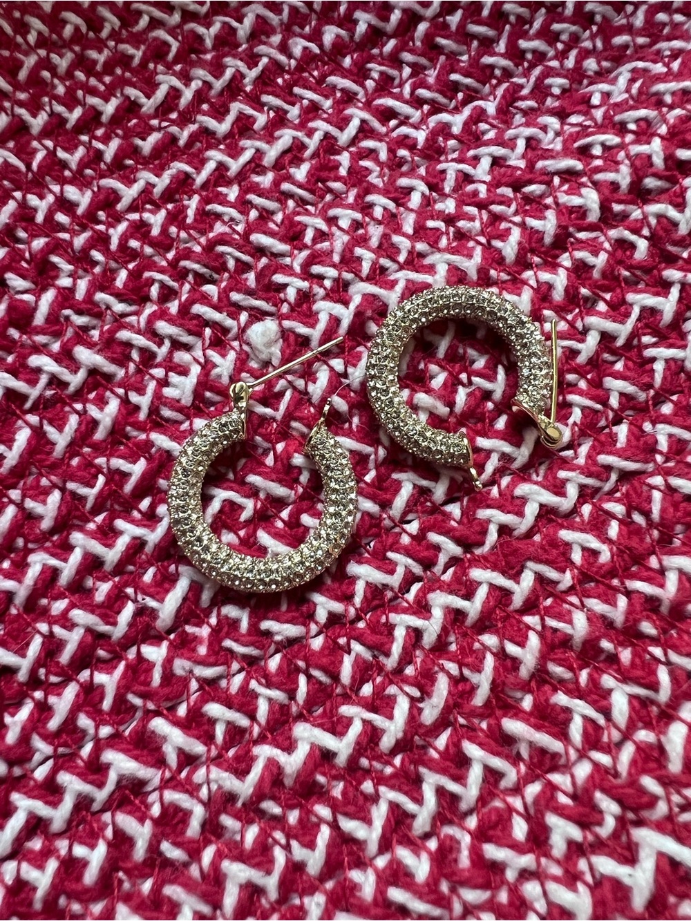 Luv AJ Gold Amalfi Plain & Pave Hoop Earrings Bundle - Picture 3 of 4